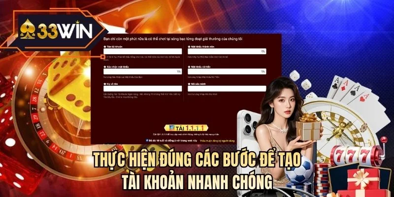 Thực hiện đúng các bước để tạo tài khoản nhanh chóng